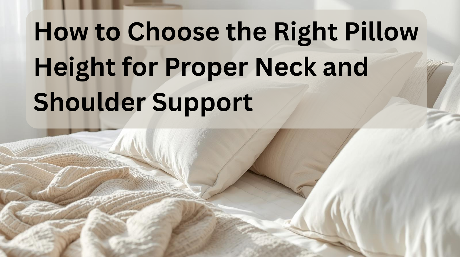 How to Choose the Right Pillow Height for Proper Neck and Shoulder Support