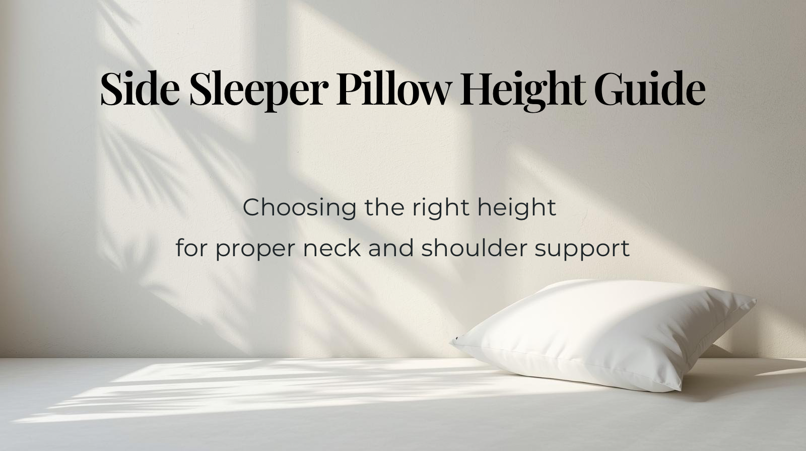 Side Sleeper Pillow Height Guide (Australia)